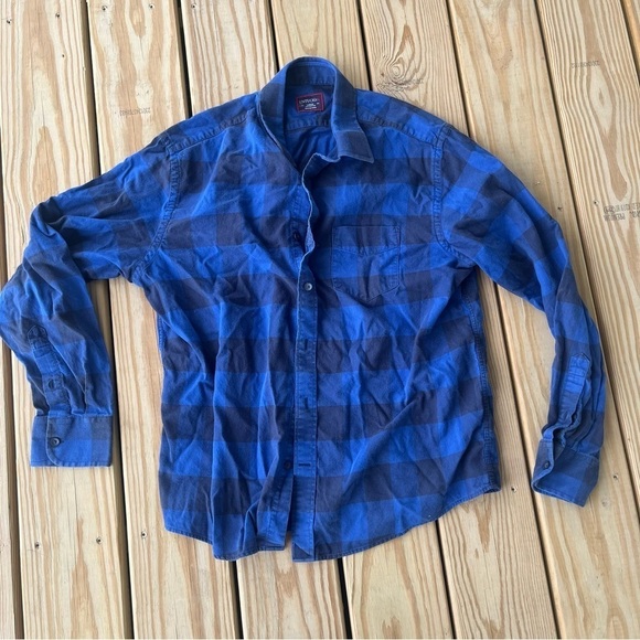 UNTUCKit Other - UNTUCKit mens plaid flannel blue button up shirt Large